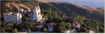 Aerial view of Hearst Castle